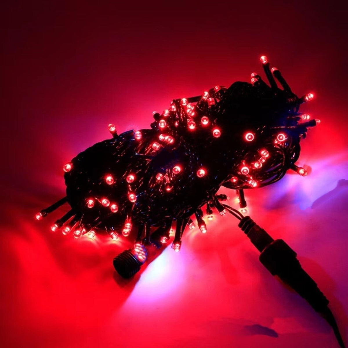 LED lampice za bor, zeleni kabel – crvene