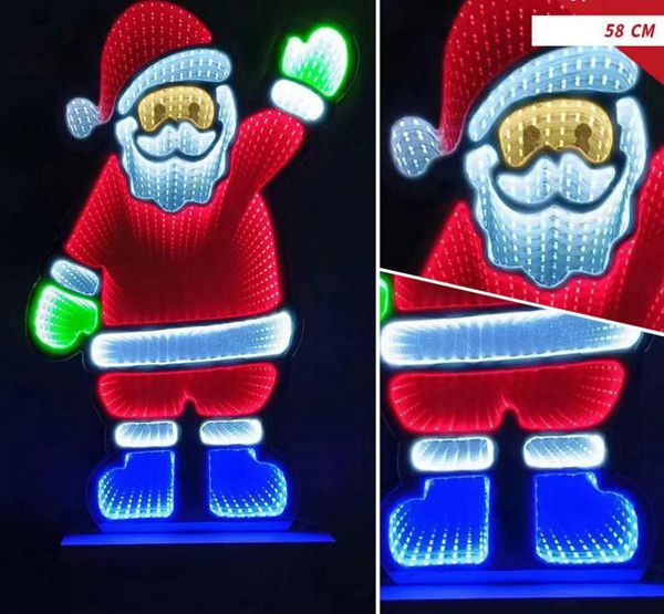 LED svjetleća figura Djeda Mraza 58 cm – RGB