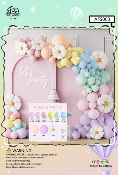Set balona za girlandu i luk – mint-roza, br. 21697
