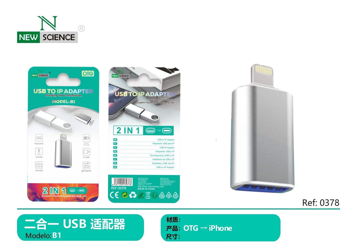 OTG adapter za iPhone (B1) – Siva