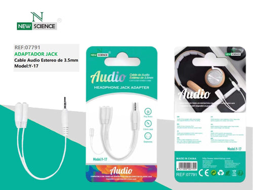 Audio kabel s dva ženska 3,5 mm priključka (I-17)