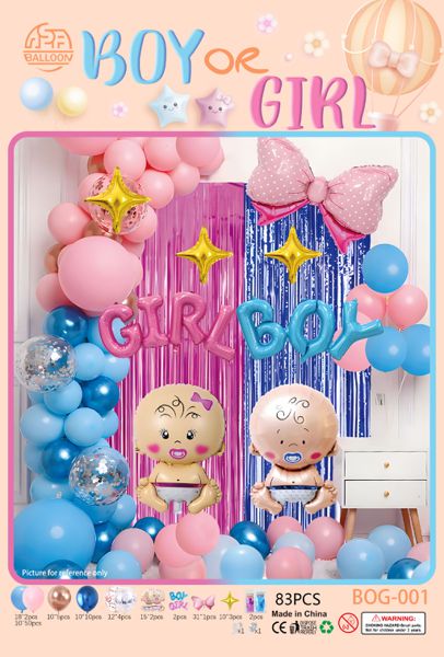 Set balona za girlandu i luk – roza-plavi, Boy or Girl, br. 32149
