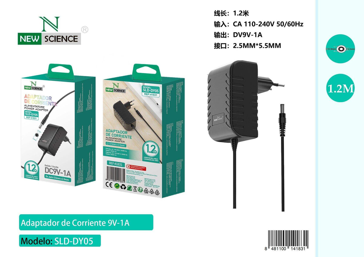 Adapter napajanja 9 V / 12 V (DY05, DY06, DY07) – 9 V, 1 A