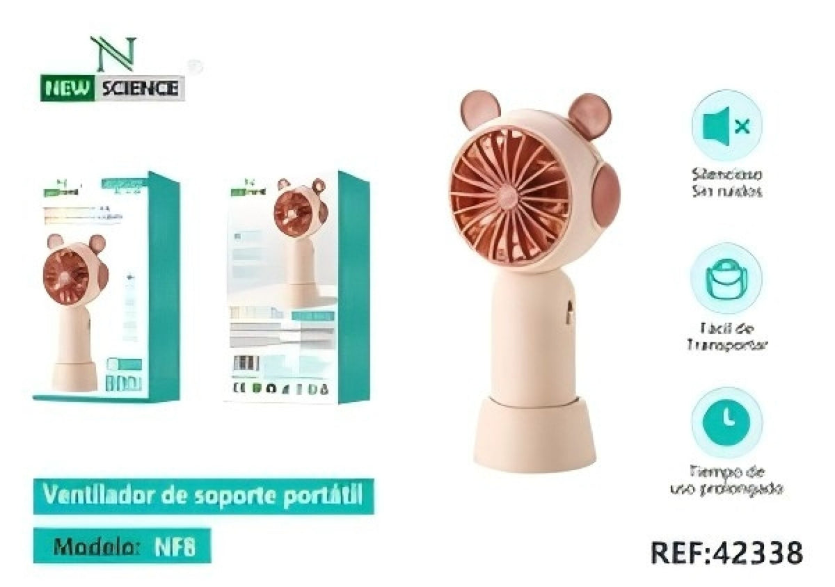 Prijenosni mini ventilator s ušima (NF8) – Bež