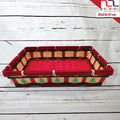 Pravokutna božićna košara od bambusa 35 × 23 × 10 cm