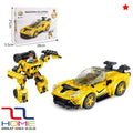 Kocke za slaganje – robot-auto – žuti