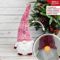 Božićni patuljak s LED svjetlom 50 cm, crveni, plišani šešir