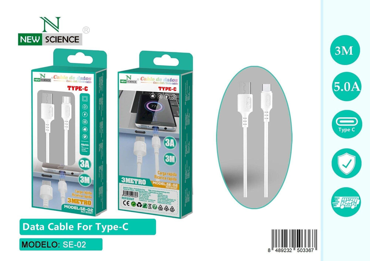 USB kabel za punjenje – 1 do 3 m (SE-02) – USB-C, 3 m