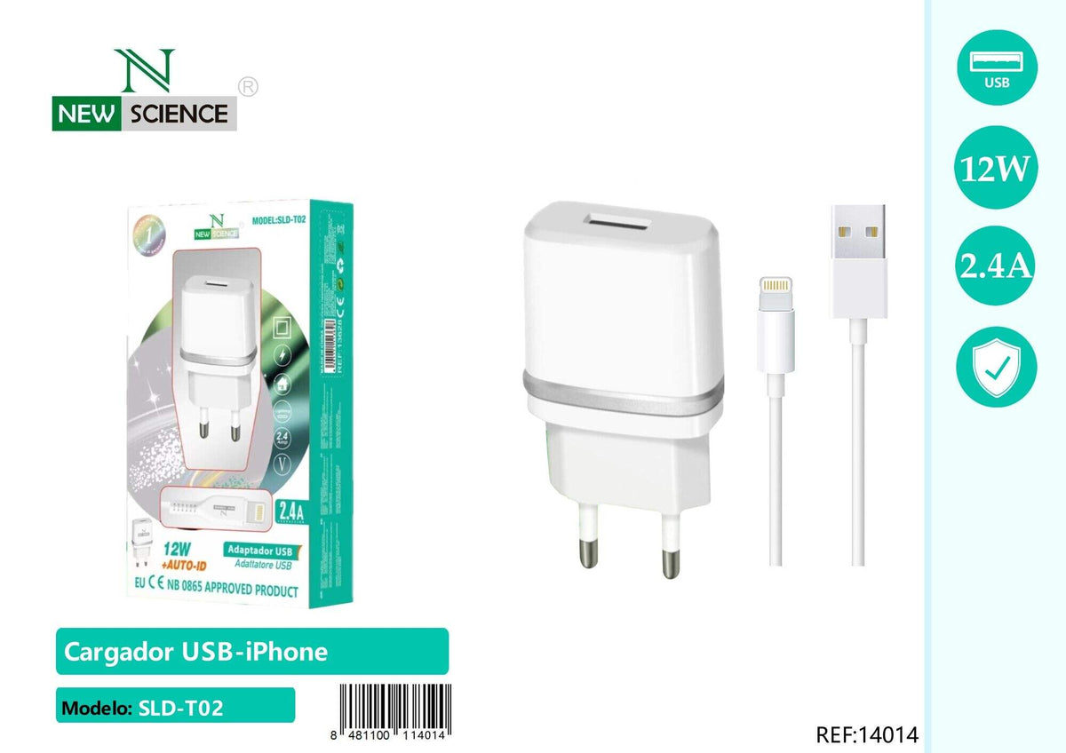 Kućni punjač USB 15 W (SLD-T02) – S kabelom za iPhone