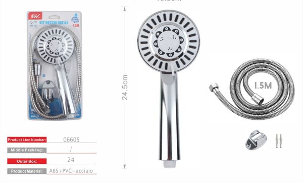 Set tuš glava i crijevo 1,5 m – model 6