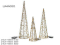 Set 3 zlatna stabla s LED – svjetleća božićna figura