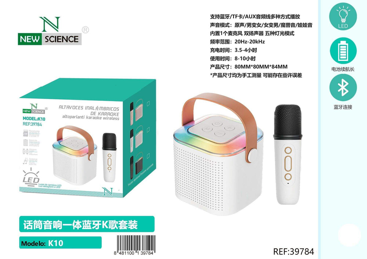 Karaoke Bluetooth zvučnik s mikrofonom (K10) – Bijela