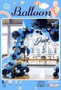Set balona za girlandu i luk – tamnoplavo-bijeli, br. 32158