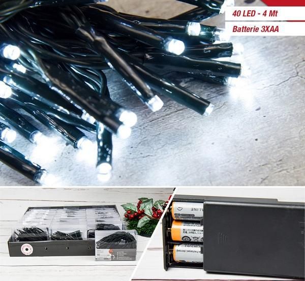LED krijesnice na baterije – zeleni kabel