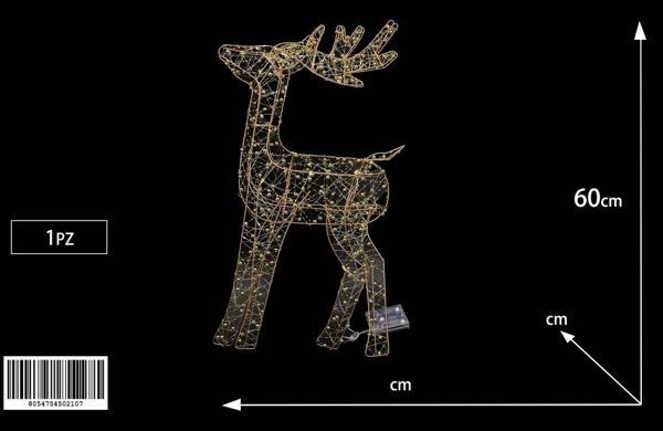 Sob s perlicama 60 cm – svjetleća božićna figura