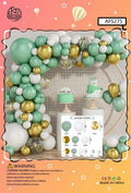 Set balona za girlandu i luk – zeleno-koraljni, br. 26507