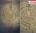 Crni krug 38 cm, 600 LED, tajmer – svjetleća božićna figura