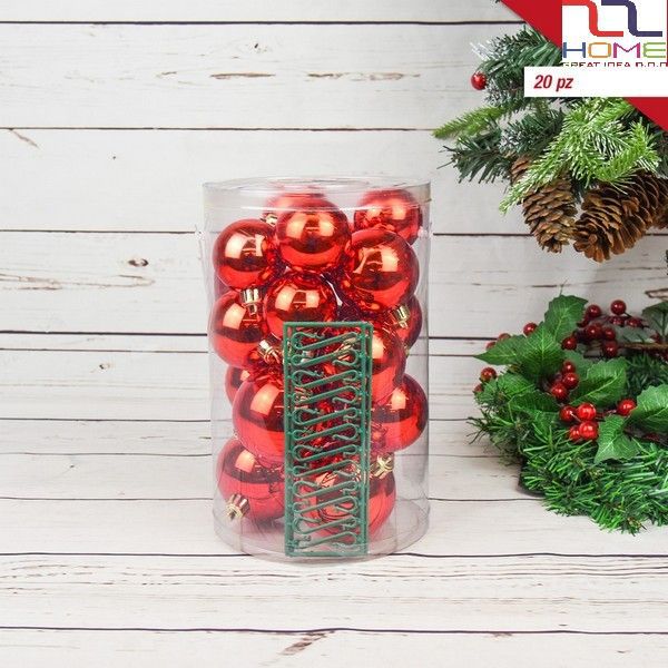 Weihnachtskugeln 20 Stk. - rot