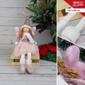 Ukrasna lutka anđeo s krilima – roza, 55 cm