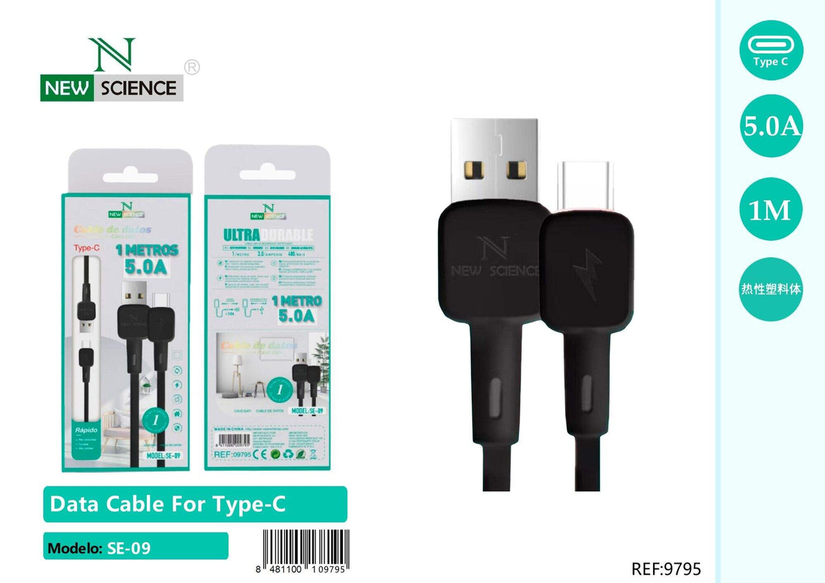 USB kabel za punjenje (SE-09) – USB-C, Crna