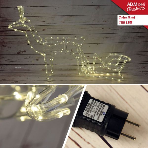 Svjetleći sobovi sa saonicama – 180 LED