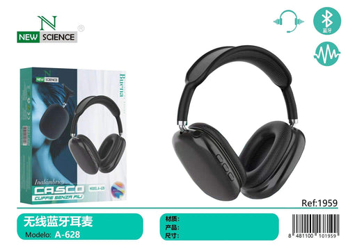 Bežične Bluetooth slušalice preko glave (A-628) – Crna