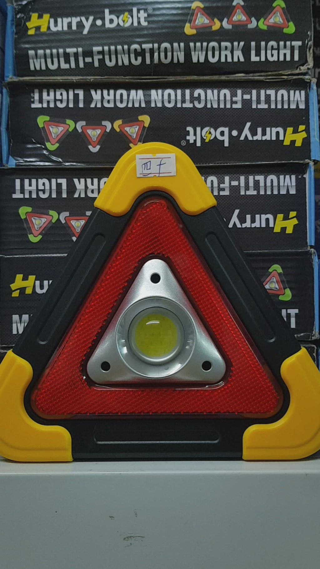 Solarna LED lampa s trokutom upozorenja – video