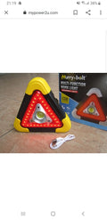 Solarna LED lampa s trokutom upozorenja