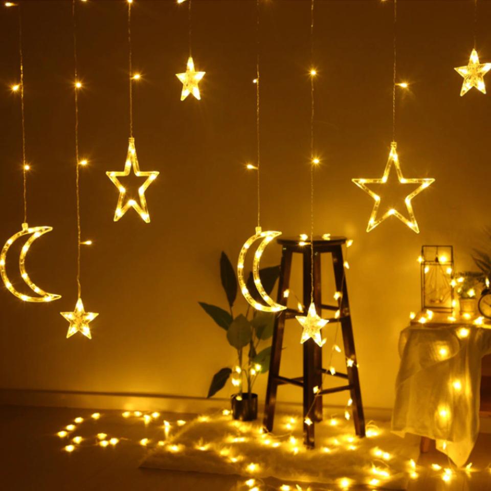 LED zavjesa za prozor sa zvijezdama i mjesecom