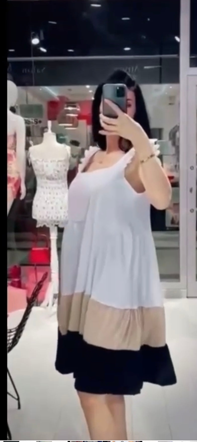 Ženska haljina u tri boje