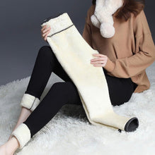 Laden Sie das Bild in den Galerie-Viewer, Thermo-Thermo Leggings aus weißer Wolle
